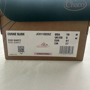 Chaco CushZ Slide Sandals in Soft Pink